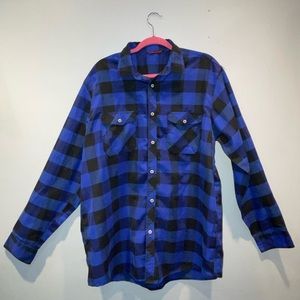 Men's Luxury Plaid Flannel Long Sleeve Shirt by Design In Italy | Size XL